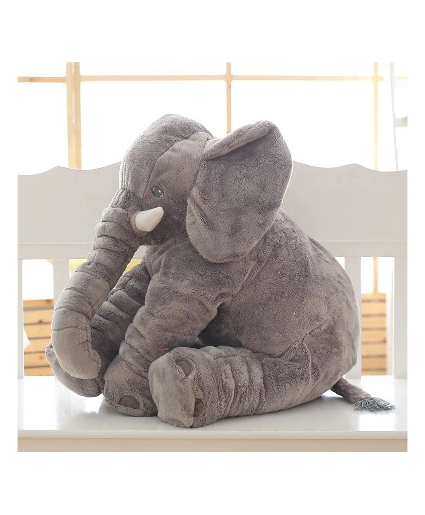 Stuffed Elephant Baby Pillow Grey Kiddyco
