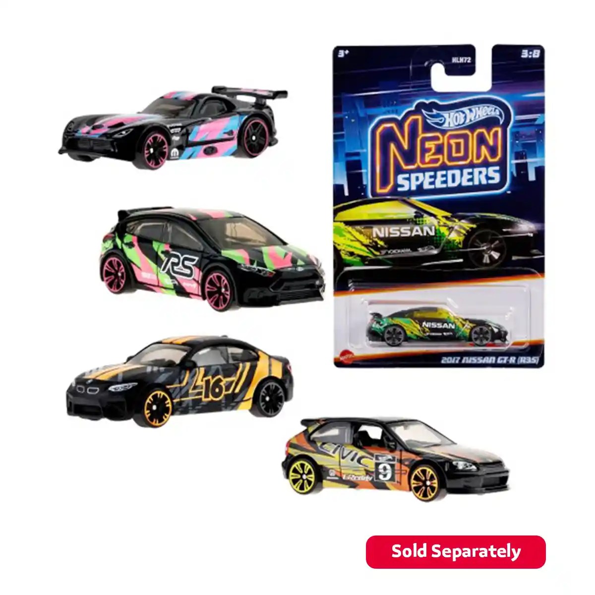 Hot Wheels Themed Neon Speeders Asst. Kiddy Zone