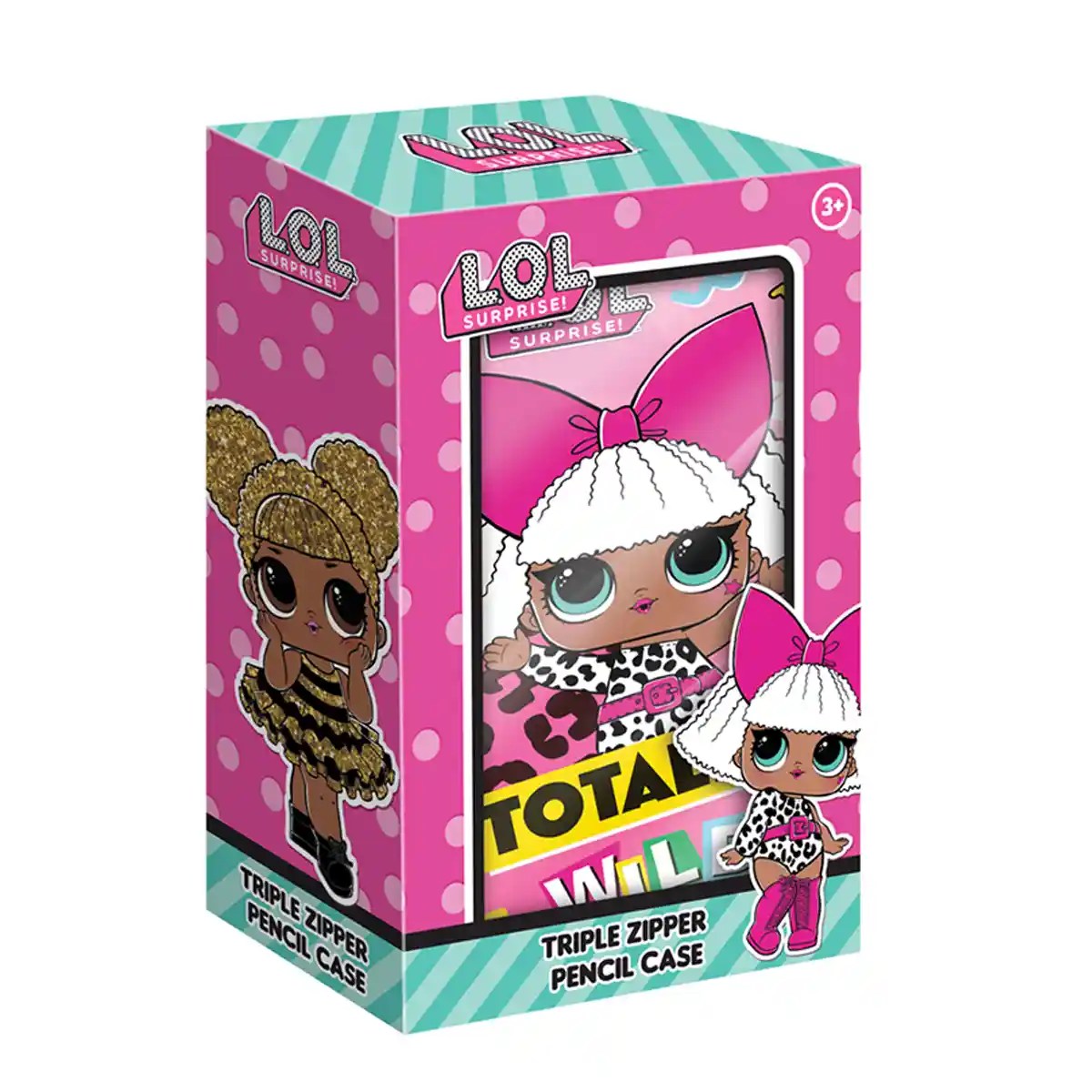 LOL Surprise 3 Zippers Pencil Case Kiddy Zone