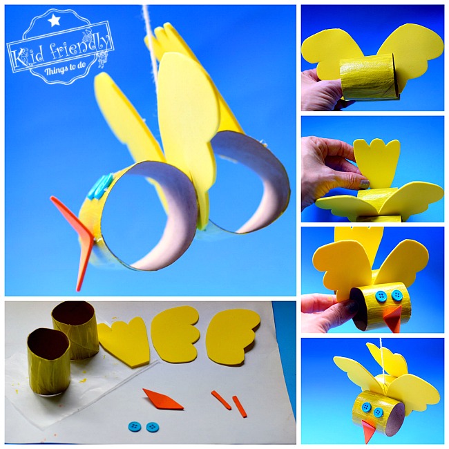 Make a Cute Toilet Paper Tube Bird Craft with Kids Easy to Make and