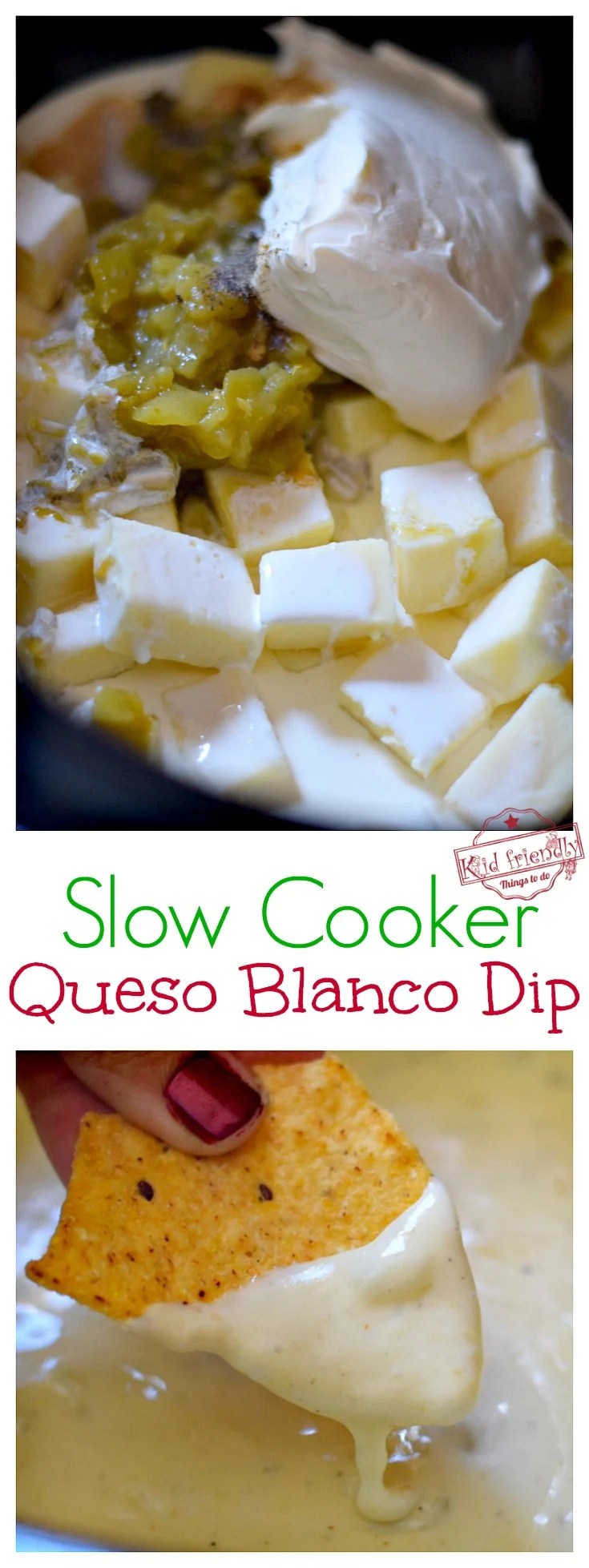 Crock Pot or Saucepan White Queso Blanco Dip Recipe