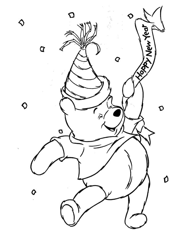 Winnie The Pooh Coloring Pages Birthday