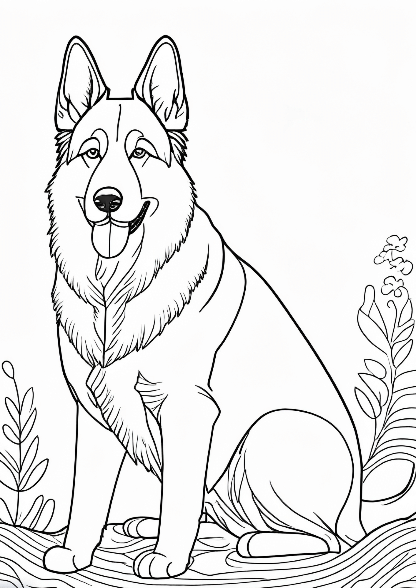German Shepherd Coloring Pages coloring page