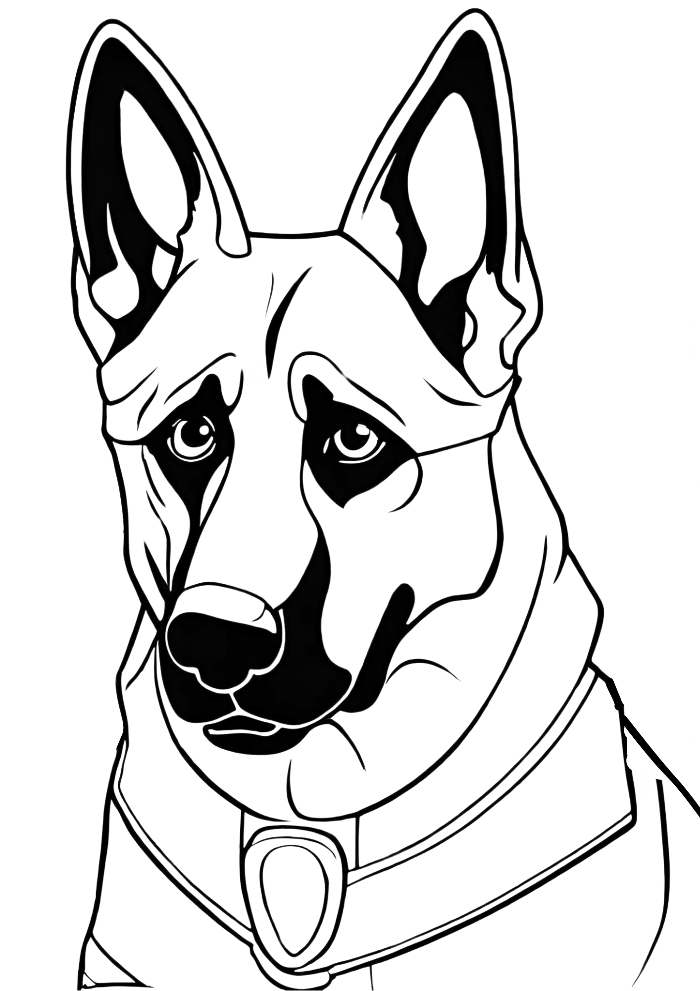 German Shepherd dog coloring page