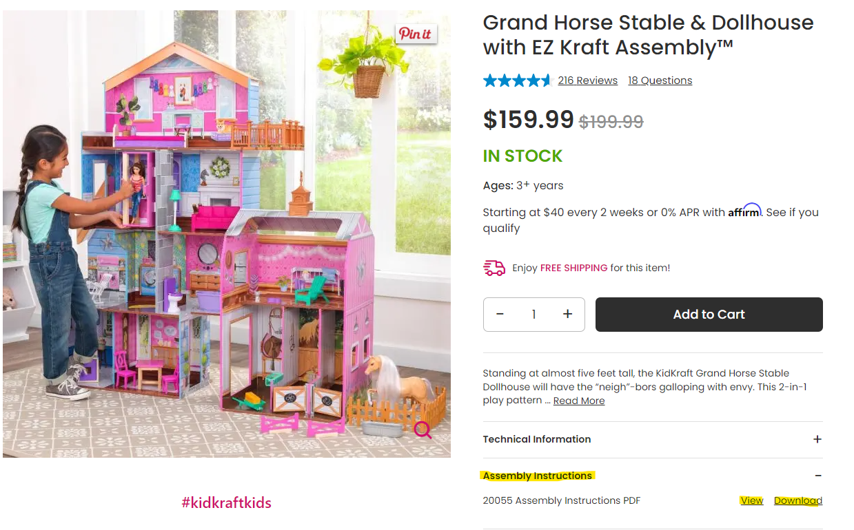 Where Can I Find My Assembly Instruction Manual? KidKraft Help Center