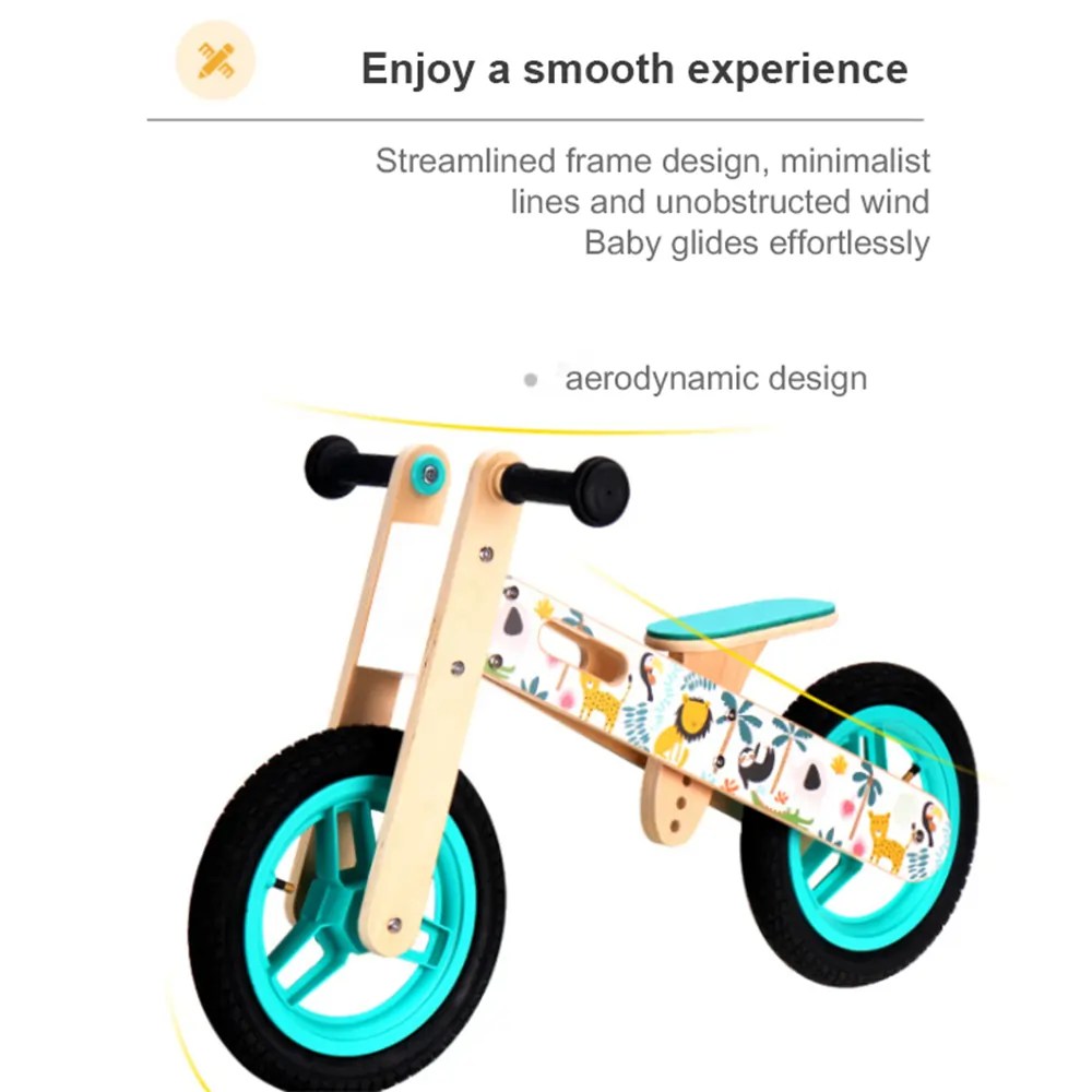 Aqua 3In1 Wooden Balance Bike for Kids Lightweight and Adjustable