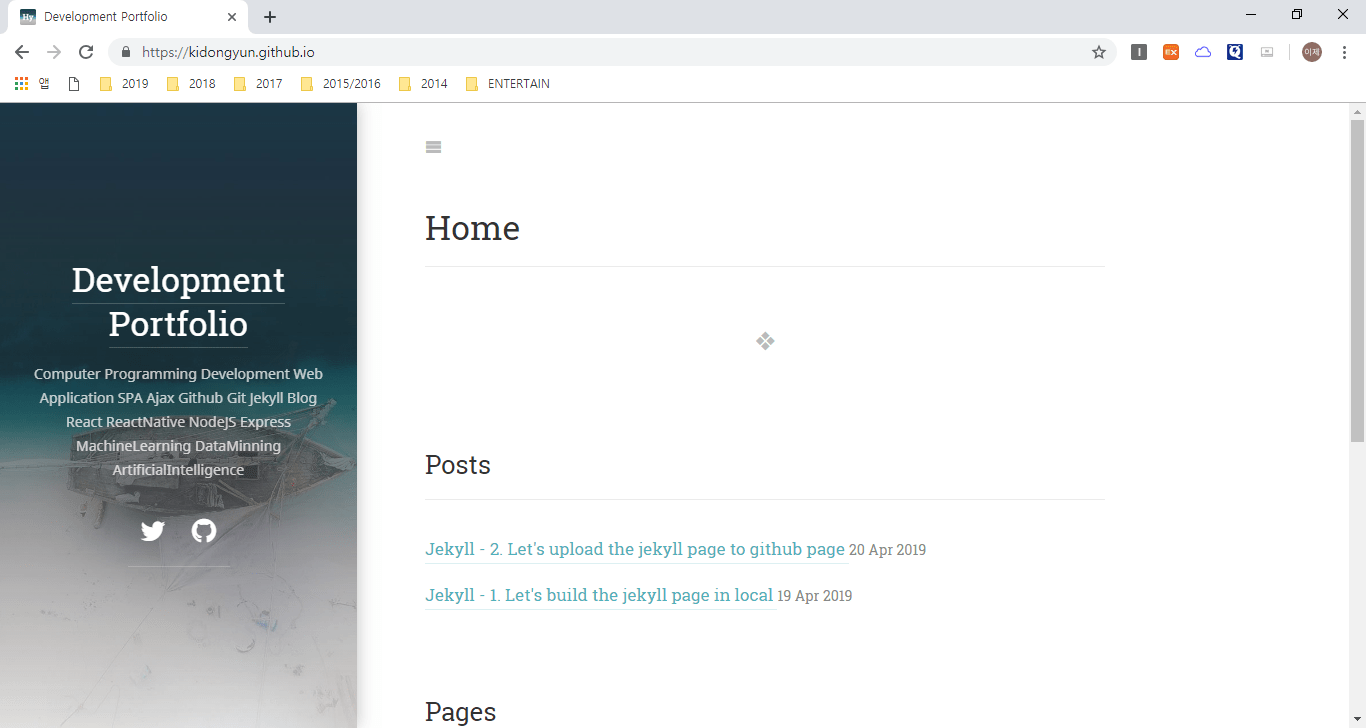 Let's upload the your jekyll to github page Hexo