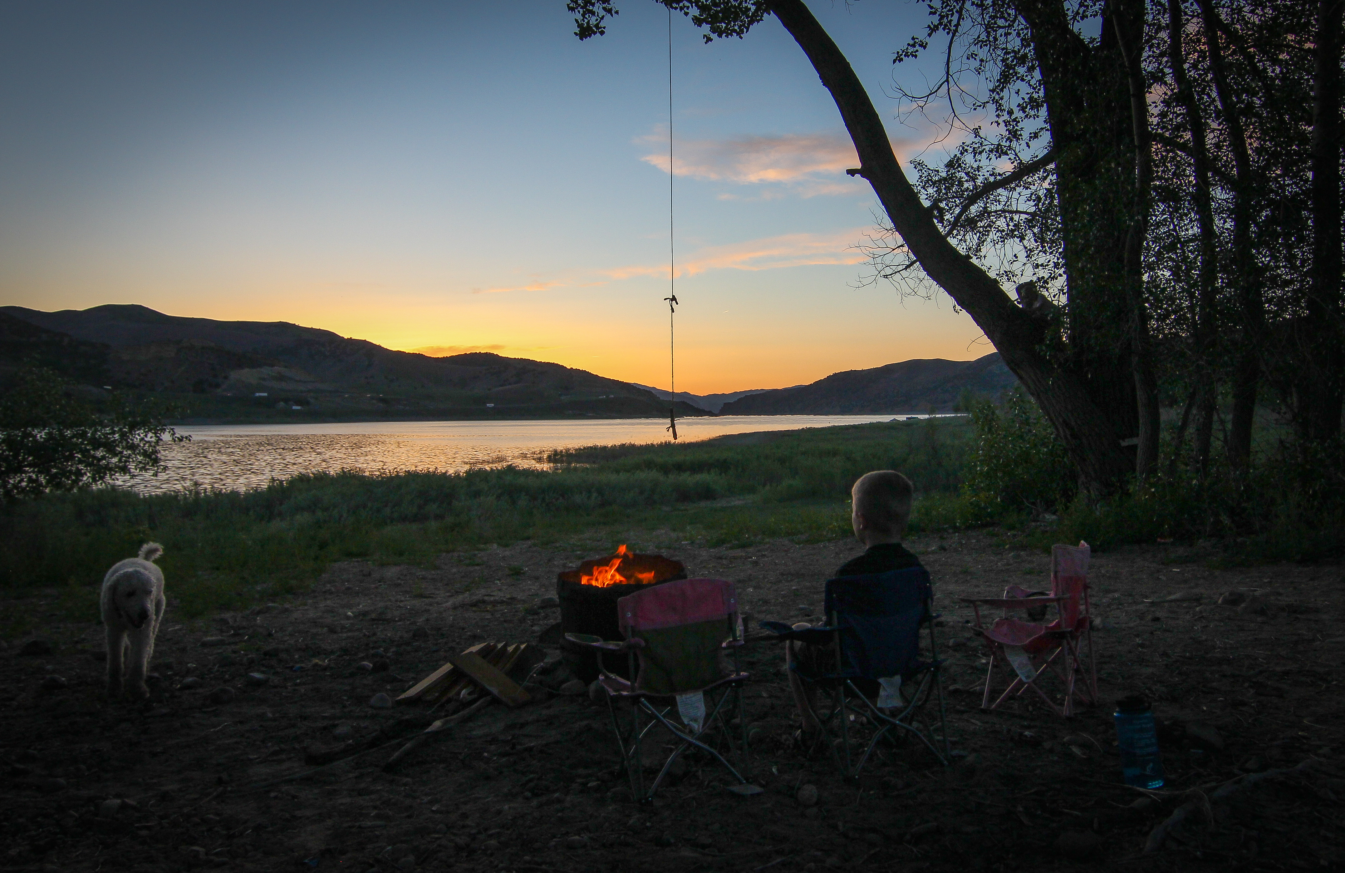 Camping at Echo Reservoir, Coalville, Utah the kid project