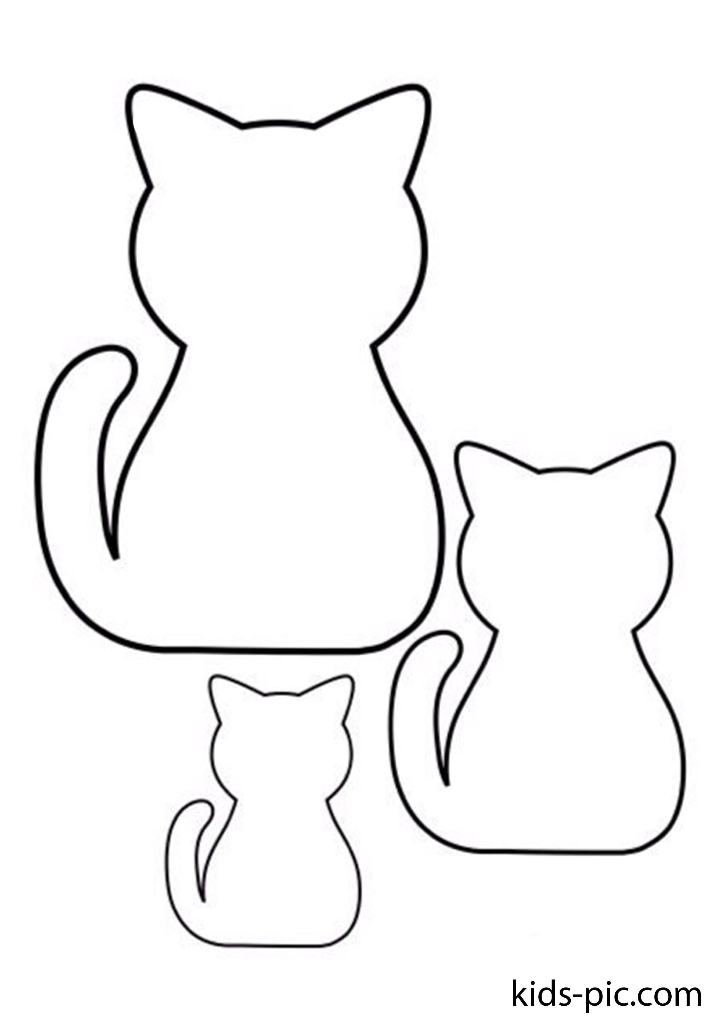 Cat Outline Template