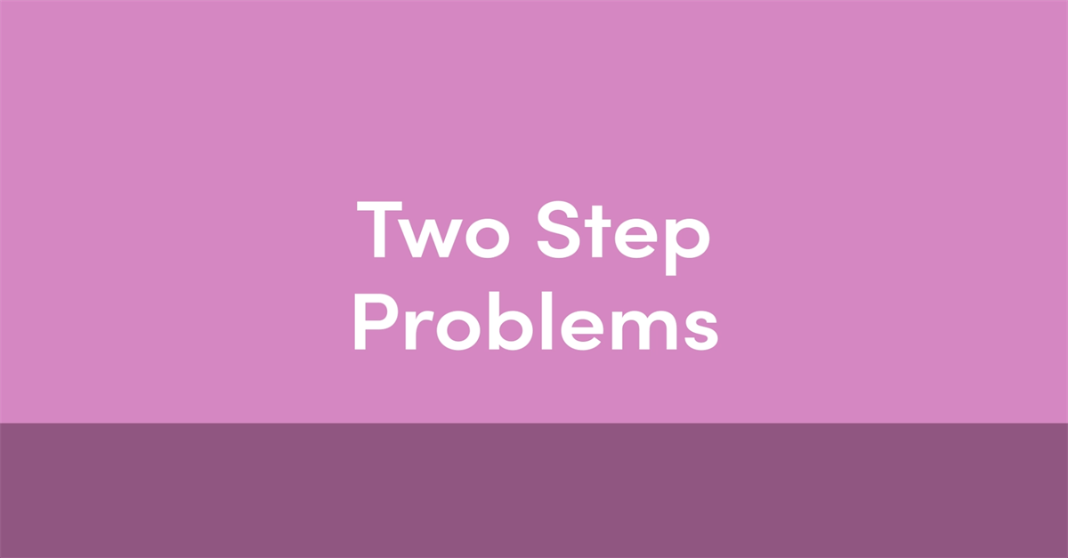 Year 2 Two Step Problems Interactive Animation Classroom Secrets Kids