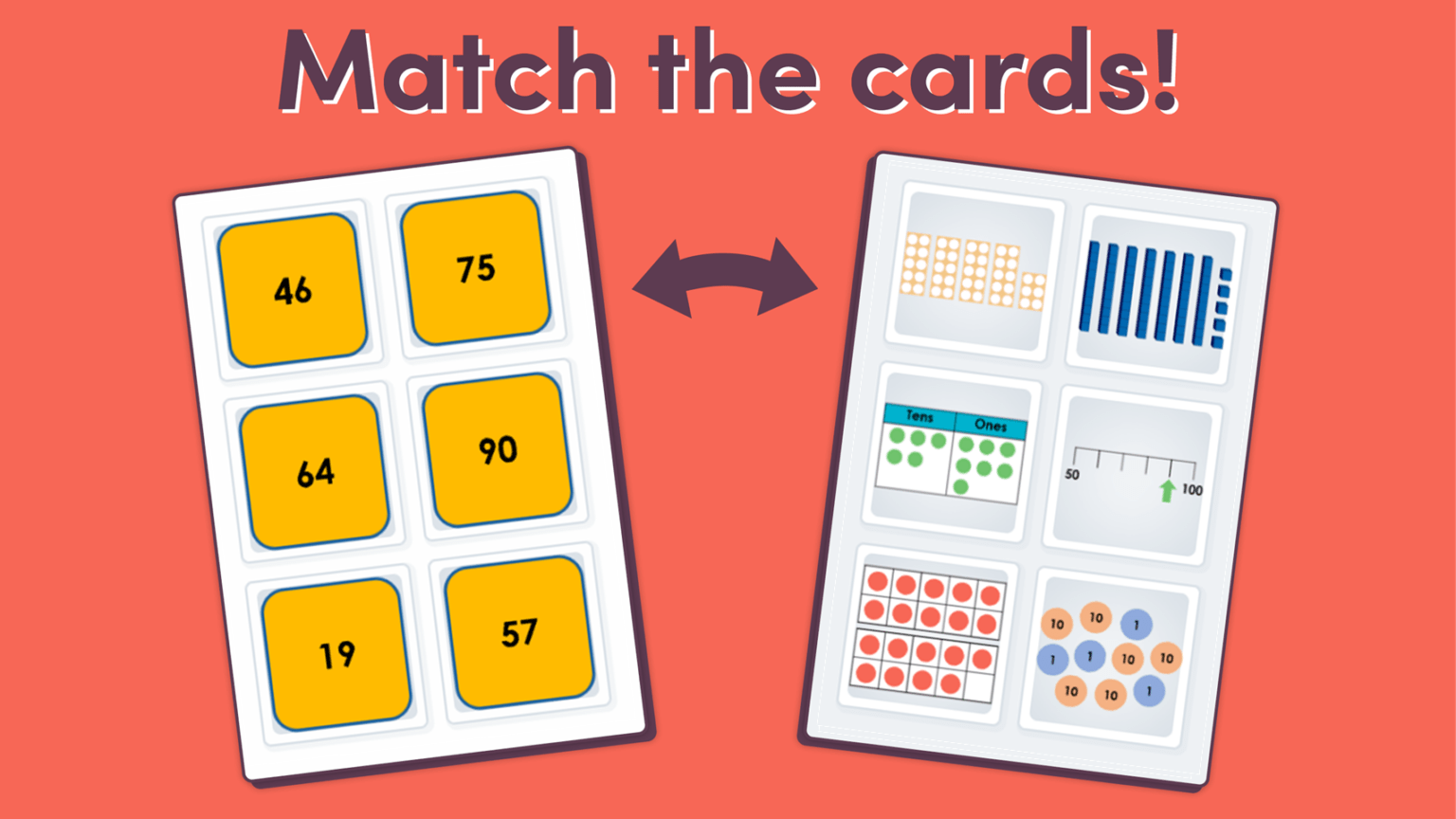 Year 2 Represent Numbers Matching Game Classroom Secrets Kids