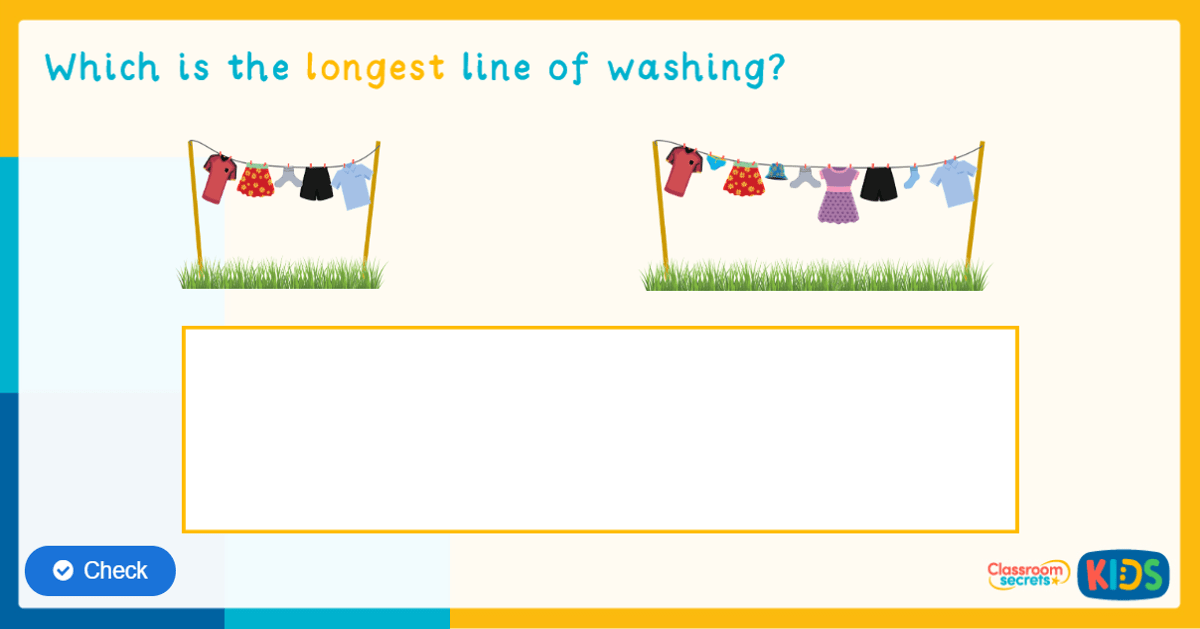 Reception Length Game Classroom Secrets Kids