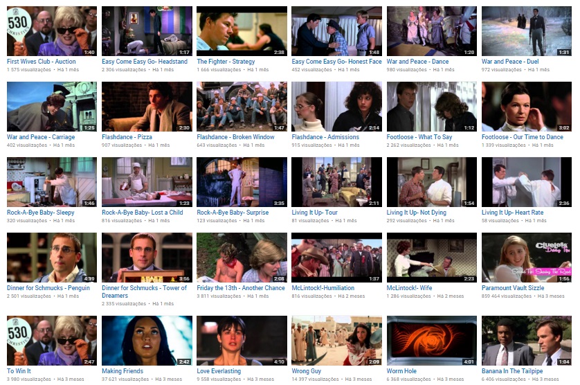 Os conteúdos variam entre filmes conhecidos, bons, alguns