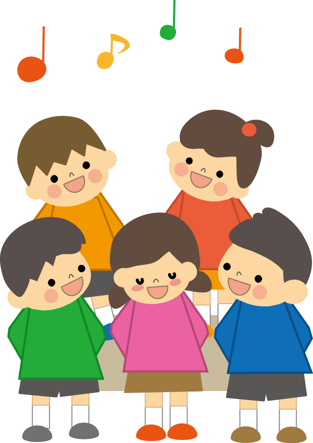 無料イラスト 音楽イラスト 女声合唱 合唱（歌う）無料イラスト