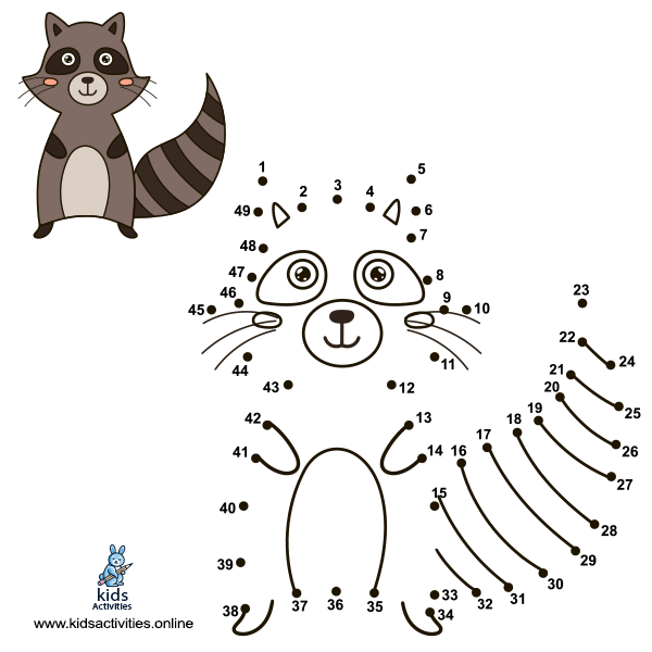 Drawing Animals Connect The Dots Game Printable ⋆ Kids Activities