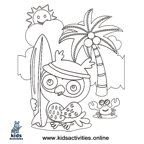 Summer Coloring Pages for Kids. Print them All for Free.