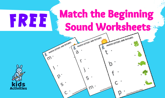 free phonics worksheets matching letters to beginning sounds worksheets for preschool kids activities