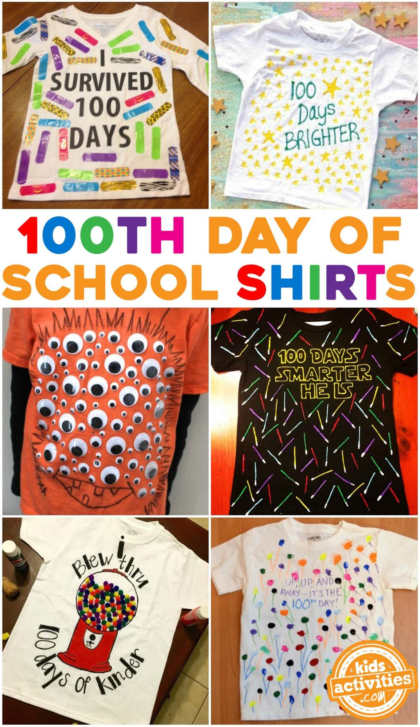 Super Easy 100th Day of School Shirt Ideas 2021 (yes 2021!) Kids