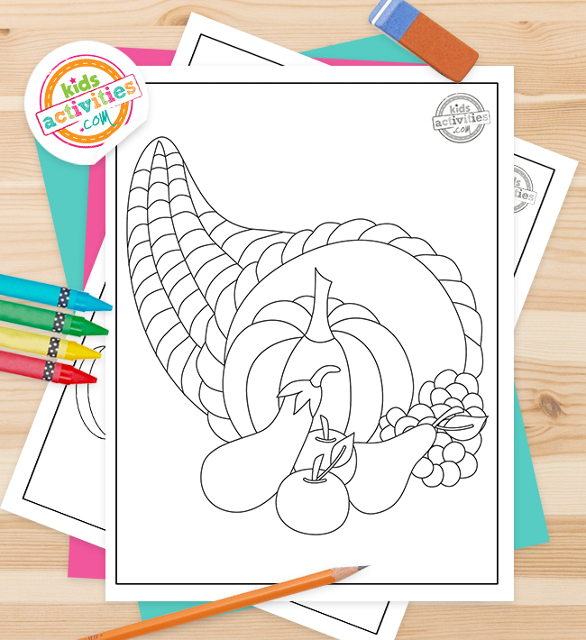 Free Printable Cornucopia Coloring Pages Kids Activities Blog