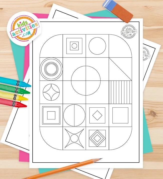Free Printable Geometric Coloring Pages for Kids Kids Activities Blog