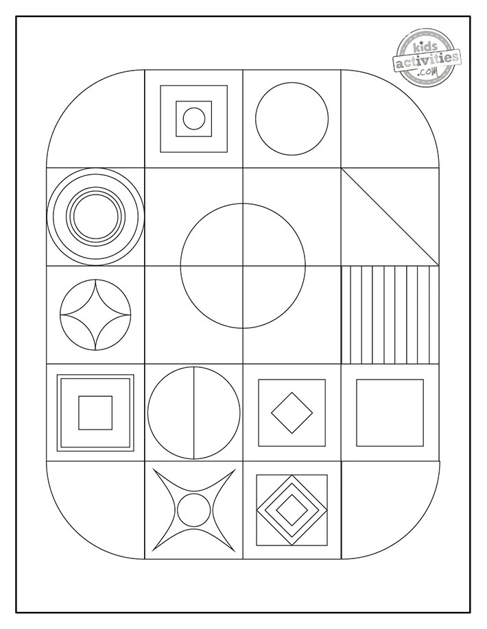 Free Printable Geometric Coloring Pages for Kids Kids Activities Blog