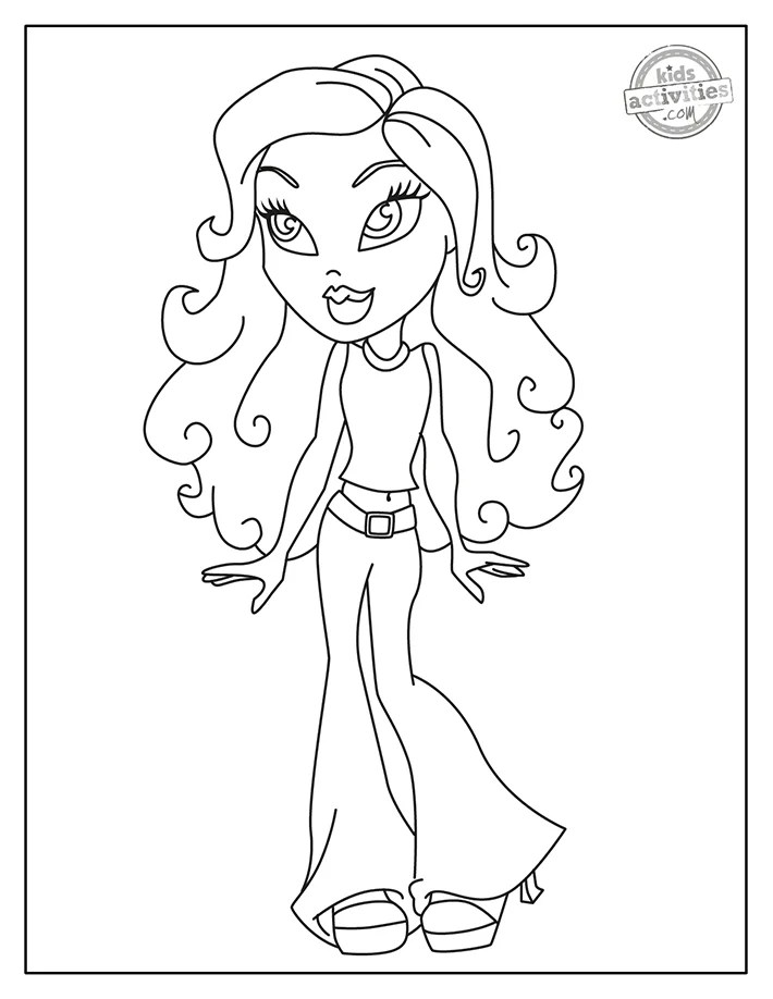 Fashionable Bratz Coloring Pages Kids Activities Blog