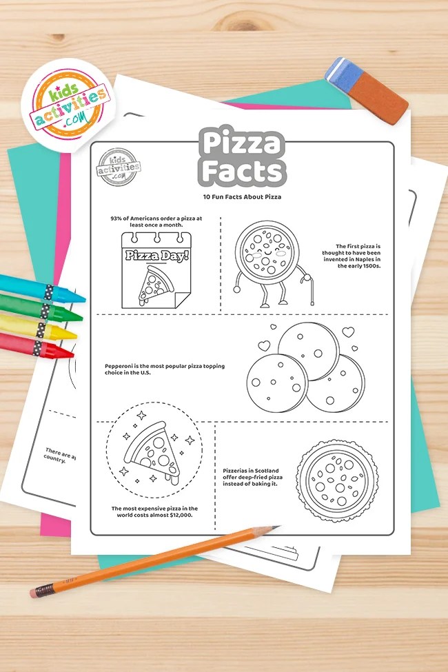 Fun Pizza Facts Coloring Pages Kids Activities Blog