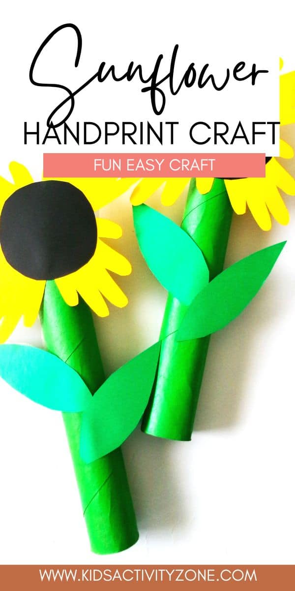 Handprint Sunflower Craft Kids Activity Zone
