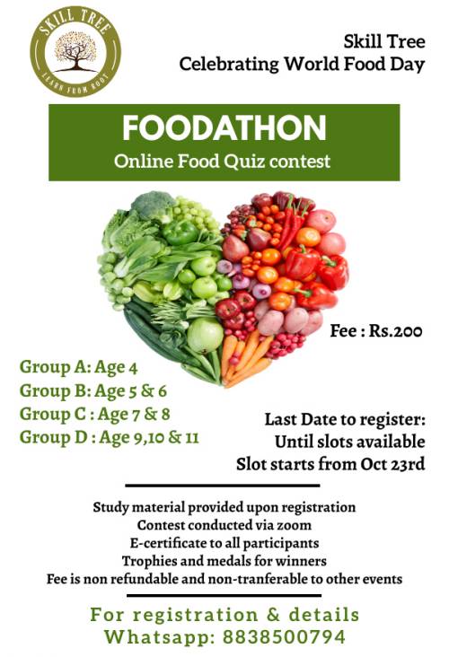 Food Quiz Contest 2021 by Skill Tree Kids Contests