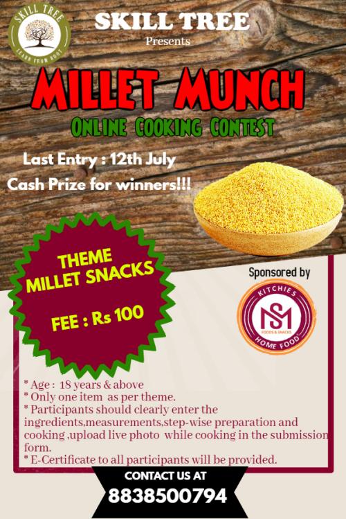 ‘Millet Munch’ Online Cooking Contest Kids Contests