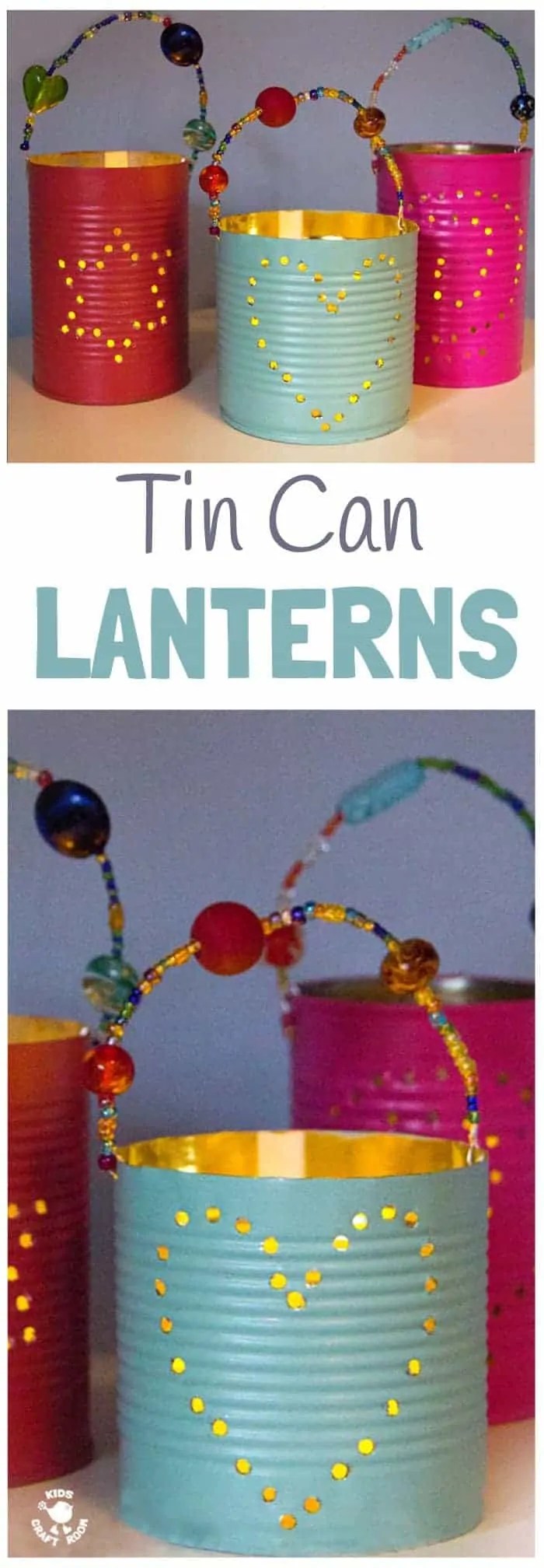 Homemade Gifts Tin Can Lanterns Kids Craft Room