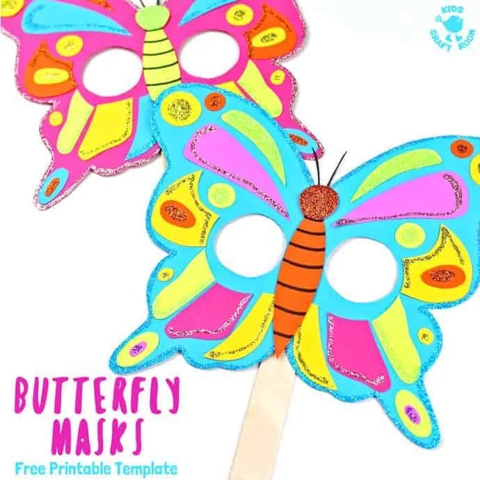 Colourful Butterfly Masks Kids Craft Room
