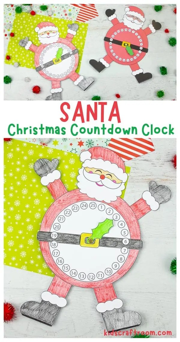 Santa Christmas Countdown Clock (Advent Calendar) Kids Craft Room