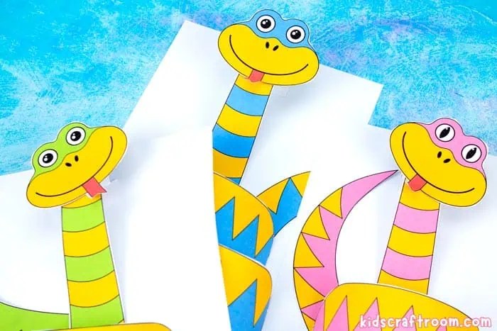 3D Snake Craft For Kids (Printable Template) - Kids Craft Room