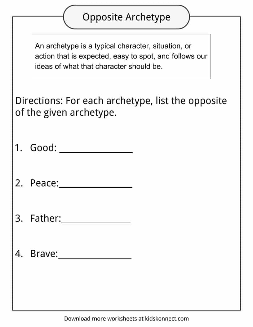 Archetype Definition, Worksheets & Examples For Kids