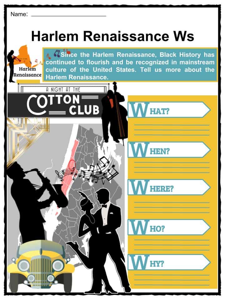Harlem Renaissance Facts, Worksheets, Movement, Music & History For Kids