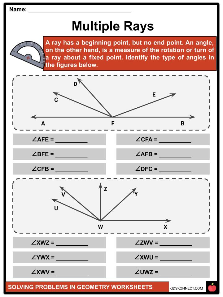 Solving Problems in Geometry Facts & Worksheets For Kids