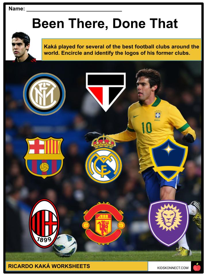 Kaká Facts, Worksheets, Early Life & Club Career For Kids