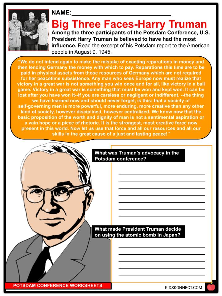 Potsdam Conference Facts, Worksheets & World War II For Kids