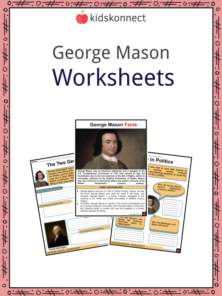 Mason Life, Career & Legacy, Facts & Worksheets For Kids