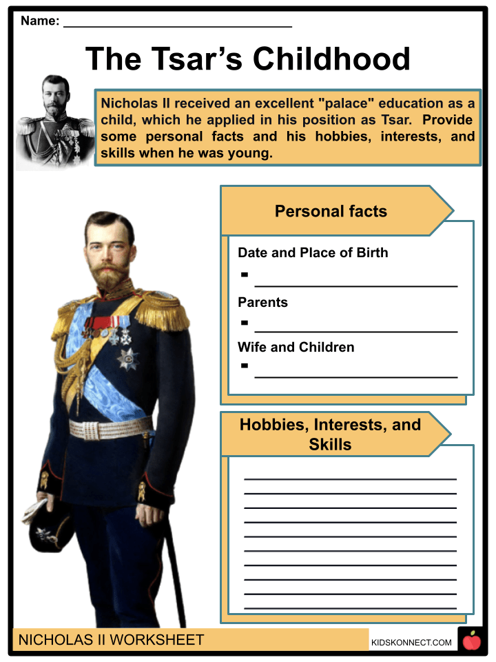 Nicholas II Facts & Worksheets Life, WWI, Fall of Tsarism