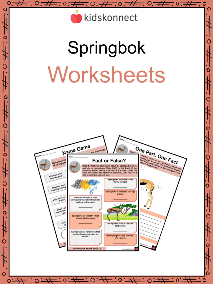 Springbok Facts & Worksheets Behavior, Habitat, Diet, Range