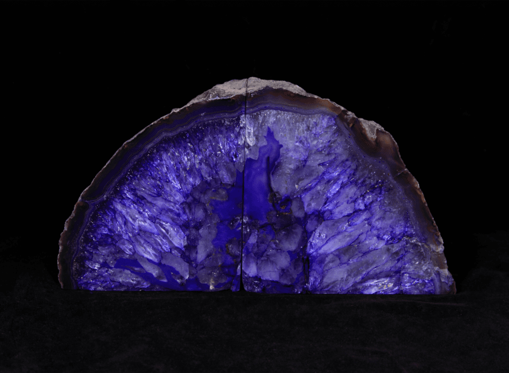 Purple Dyed Agate Bookend, Large Kids Love Rocks
