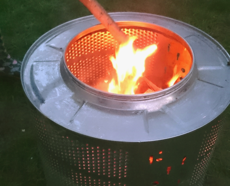 A Fire Gets Going In Kids Of The Wild S Homemade Recycled Washing