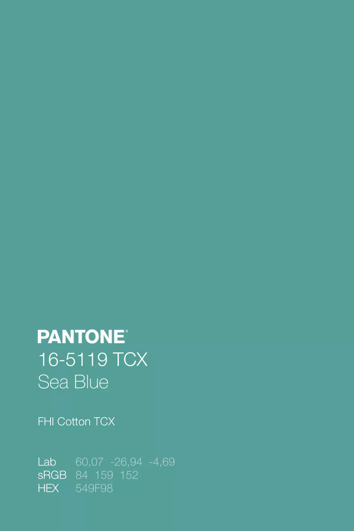 PANTONE 165119 TCX Sea Blue ?? Color ?? Palette Collection