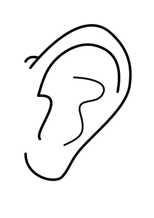 A Very Clean Ear Coloring Pages Kids Play Color