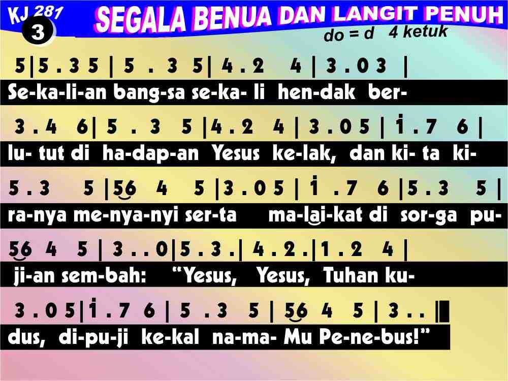 KJ 281 SEGALA BENUA DAN LANGIT PENUH