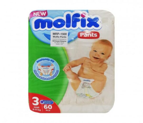 Molfix Baby Diaper Pants 3 midi 611 Kg 60 pcs