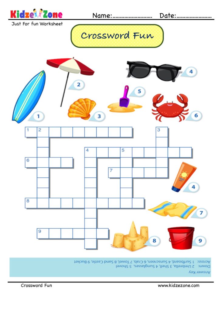 Identify the animals Crossword Puzzle 5 KidzeZone Identify the animals Crossword Puzzle 5 KidzeZone