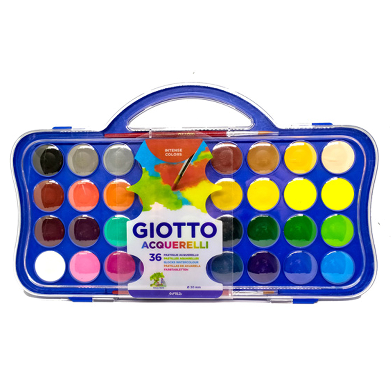 Giotto Watercolor Blocks 30 mm 36 Colors Kiedler